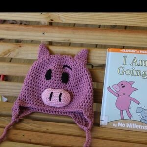 Pink Piggy Crochet Hat for Kids mo Williams “elephant & piggy”